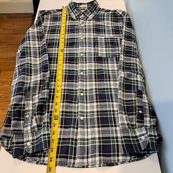 J. Crew Men's Medium Slim Fit Indian Madras Long Sleeve Plaid Shirt Style #AM673 - Picture 12 of 14